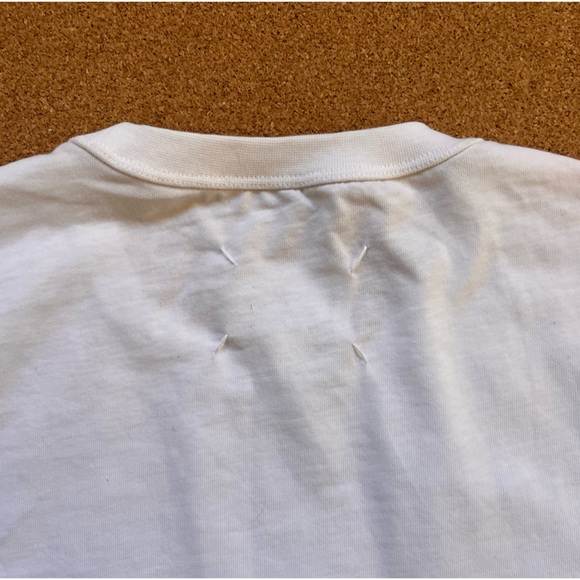 White Maison Margiela hand-embroidered MxM logo t-shirt size S small - Picture 6 of 9